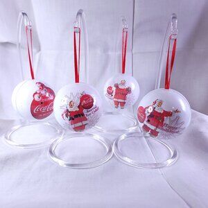 2008 Coke Metal Ball Ornaments